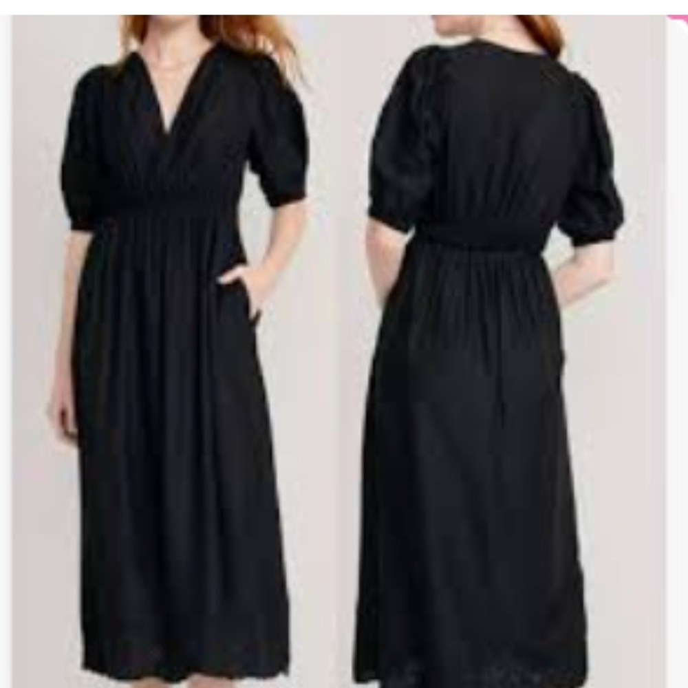 Old Navy short sleeve maxi dress with eyelet trim